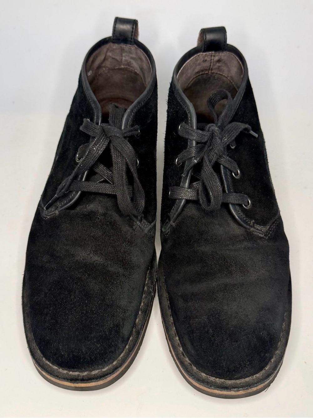 John Varvatos Star Chukka Boots Mens 9 Black Suede Hipster Preppy Urban MI USA - Picture 9 of 11